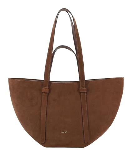 Sac à épaule ABRO en cuir et daim Cosmo Wood marron