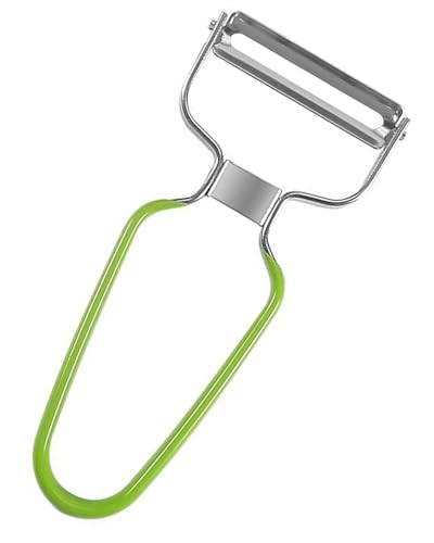 QLEUIFT 1 pcs Chefkoch éplucheur Extra Large, Partie Fonctionnelle 150x102x11mm, pour Gros légumes à Coque Dure comme Le potiron et Le Chou-Rave, poignée antidérapante, Grand, Vert