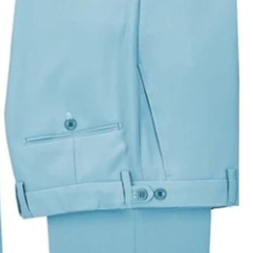 Image of Men's 2 Piece Suit with Metal Clasp Slim Fit Suit Stylish Business Pants Casual Wedding Grooms Tuxedo Suit