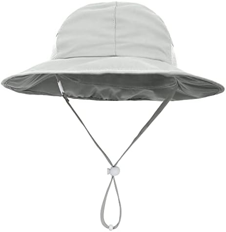 SimpliKids Sun Hat Baby Boy Bucket Hat Beach Water Sun Hat for Toddler Boy Toddler Sun Hat UPF 50+ UV Sun Protection Wide Brim Sun Hat Grey 12-24 Months