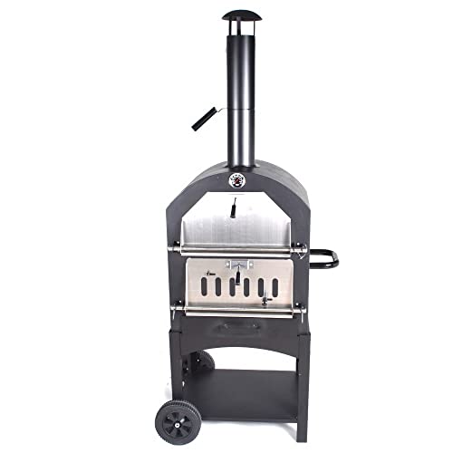 Progarden - Horno De Pizza En Barbacoa Negro - Negro En Oferta Koopman International B.v. Bbq Horno Pizza 68X48X156Cm.