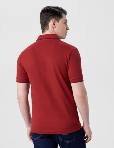 Image of Symbol Premium Men's Cotton Stretch Solid Polo T-Shirt (Regular Fit | Pique Knit)