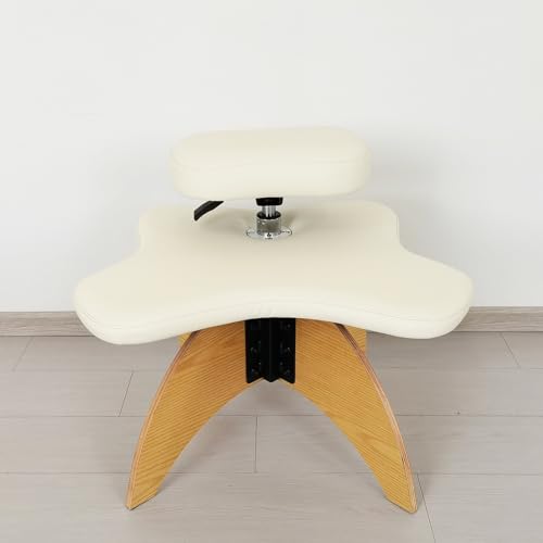 Chaise ergonomique à genoux avec dossier réglable blanc - 2
