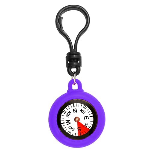 Brújula con mosquetón y clip acrílico para mochila - Herramienta direccional de alta precisión para senderismo, camping y actividades al aire libre DJA1140-P miniatura 1