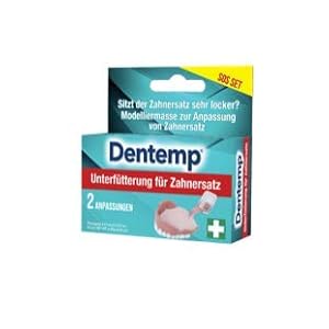 Dentemp – ondervoeding voor kunstgebitten, modelleermassa voor het aanpassen van kunstgebitten, tandcement voor…