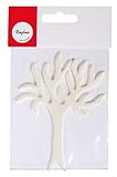 Rayher 31609680 Wachsmotiv Baum, flach, perlmutt, 8,5 x 11,5 cm, 1 Stück, zum Gestalten von Kerzen (Firmung, Konfirmation, Taufe, Hochzeit etc.)