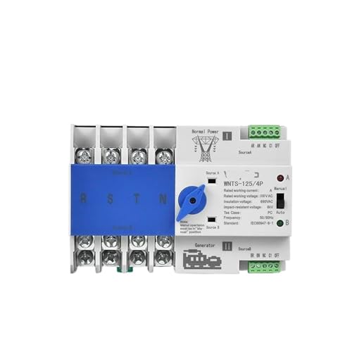 Inverseur ATS 4P 100A pour commutateur de transfert automatique photovoltaïque rail DIN