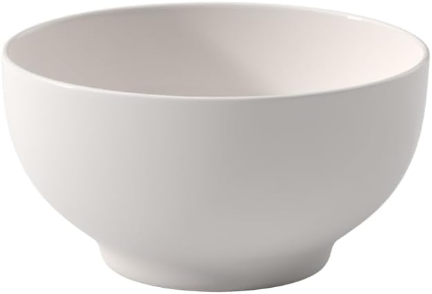 Villeroy & Boch For Me Elegant Bowl for Soups and Salads, Premium Porcelain, Dishwasher Safe, White, 16.5 oz (Pack of 6)