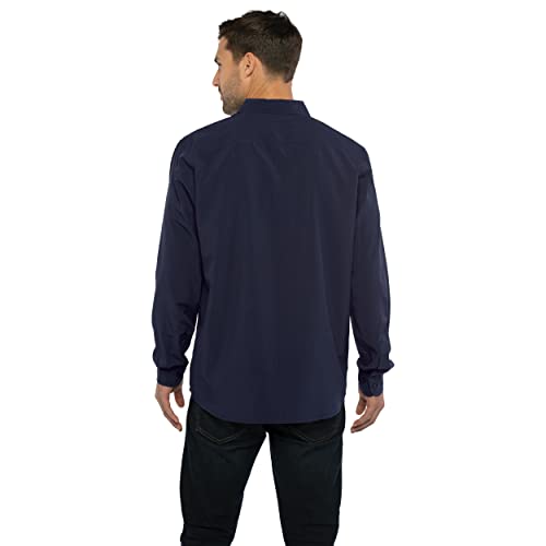 Mens-Collegiate-Premium-Moisture-Wicking-Long-Sleeve-Stretch-Button-Down-Shirt-Virginia-Cavaliers-Large-Team-Color