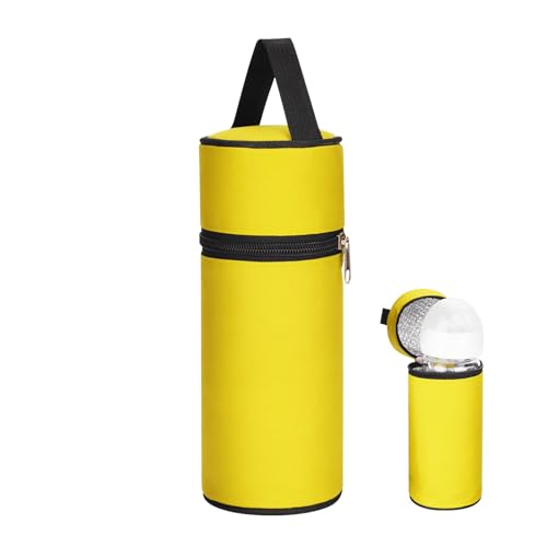 Beautyflier Insulated Baby Bottle Tote Bags, Portable Breastmilk Baby Bottle Cooler Storage, Travel Carrier Bag for Dr. Brown’s Natural Narrow Baby Bottles 2oz, 4oz, 8oz, 9oz (Yellow)