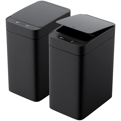 Caneca de basura automática con sensor 2.2 gal negra pack 2 miniatura 6