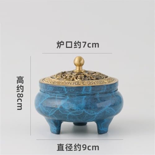 Quemador de incienso de cobre ZHCHAO juego de 3 piezas zen antiguo ideal para regalo cultural 3