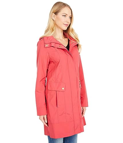 Image of Cole Haan Women's Back Bow Packable Hooded Rain Jacket