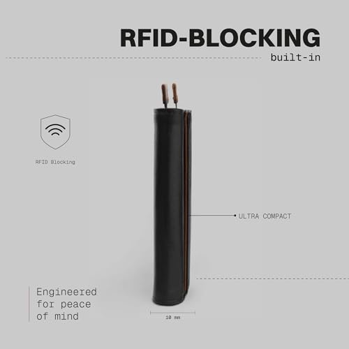 The Frenchie Co. - Speed Wallet - Ultra Slim Front Pocket Wallet - RFID Blocking Quick-Access Card Holder - Full-Grain Italian Leather Minimalist Design for Men & Women4