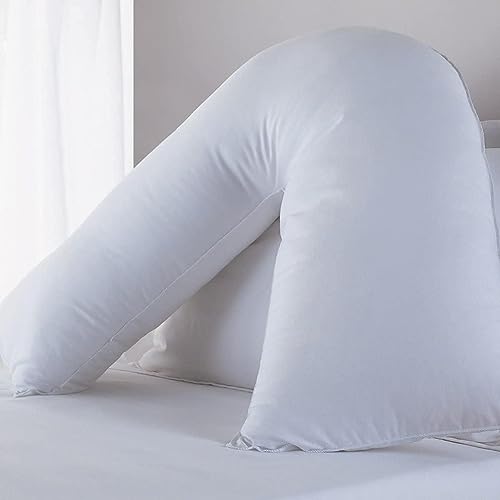 Xania V Pillow Extra Filled Hollow Fiber for Neck Support, Maternity Pregnancy & Nursing, Super Soft Comfortable