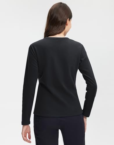 Pioneer Camp Hochwertiger Damen Fleecepullover – Extrem Weicher & Leichter Skipullover zum Unterziehen – Atmungsaktiv für Wanderungen, Alltag und Outdoor(Black;M)