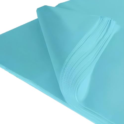 Papier de soie turquoise en ramette de 480 feuilles pour emballages créatifs de 500x750mm
