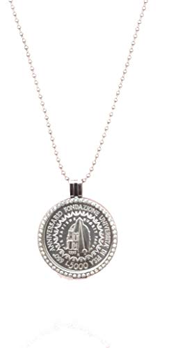 Collier 90 cm original et son pendentif Moneta 500 Lires d'argent 1993 pour sublimer vos looks