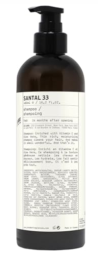 Santal 33 LeLabo Shampoo with Vitamin E and Aloe Vera Moisturizing & Gentle Cleanse for All Hair Types 16.2 Fl Oz