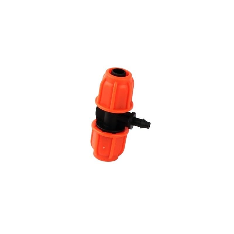 40 Uds 8/11mm a 4/7mm manguera de jardín conector reductor de bloqueo de rosca en T con púas for acoplamientos de riego por microgoteo