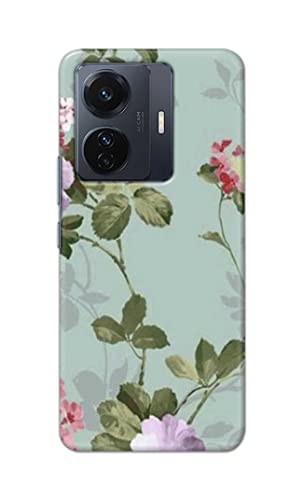 Image of Printed Hard Back Cover Case for Vivo iQOO Z6 Pro 5G | Vivo T1 Pro 5G | Vivo S15e Back Cover (Floral Painting) -702