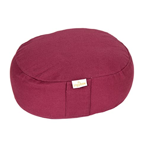 Yogabox Yogilino® Mini coussin de méditation ovale basique aubergine Cover
