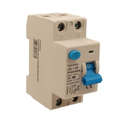 RCCB Interrupteur différentiel pur type F 40A, 1P+N, 2 modules DIN, 300mA, 6000A, AC 230V, IP20