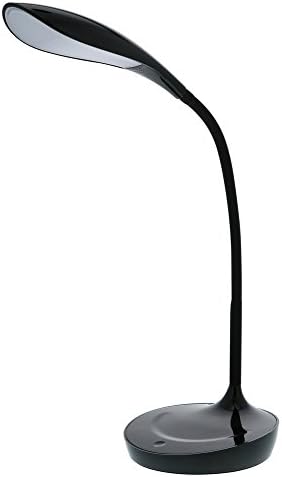 Bostitch Office LED Gooseneck Desk Lamp with USB Charging Port, 3 Dimming Levels, Touch Control, Black (VLED1502-BK)