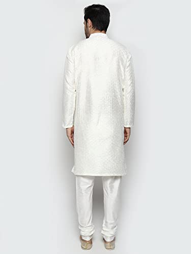 Image of Uri and MacKenzie Embroidery Silk Men's Kurta Pyjama Set