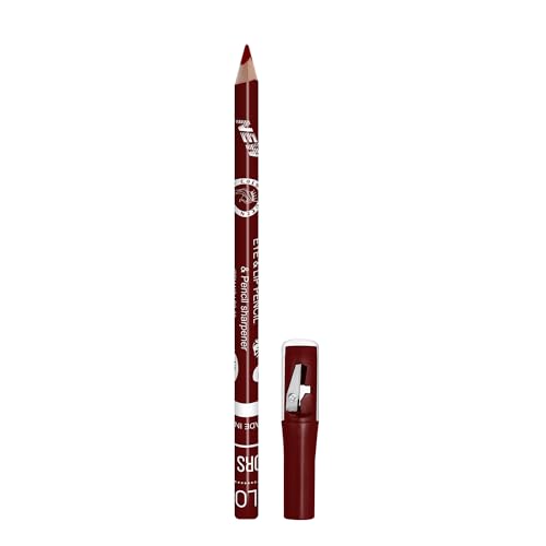 Image of Colors Queen Eye & Lip Liner Pencil with Sharpener | Long Lasting & Smudge Proof Lip Liner | Matte Finish, Rich Color Payoff Sharpenable Pencil (Mahroon)