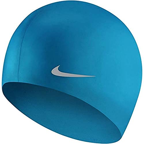 Nike Unisex_Child Silicone Swimming Cap, Photo Blue, One Size #TOP17