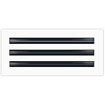 BUILDMART - 12" Linear Slot Diffuser - 3 Slot Triple Slot - White Decorative Air Vent - Modern AC Vent Cover for Ceiling, Walls & Floors - Texas Buildmart