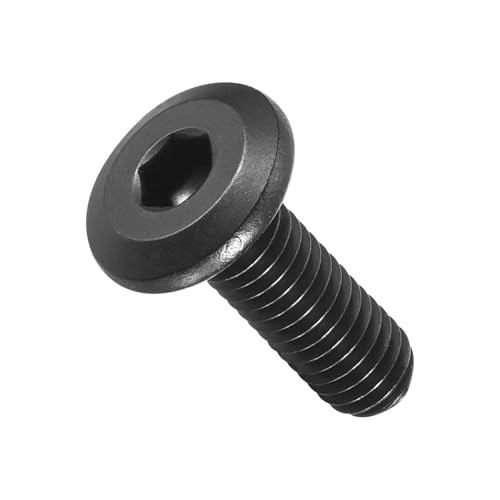 Image of METALLIXITY Flat Head Hex Socket Cap Screws Bolts(M6-1x18) 12Pcs, 304 Stainless Steel Hex Socket Furniture Bolts Screws - for Furniture Woodworking Project, Black