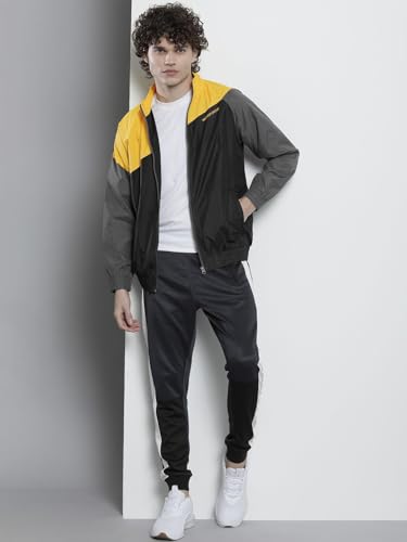 Image of The Indian Garage Co Men Regular Fit Colorblocked Wind Cheater