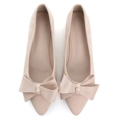 Image of Stunner Womens Flats Fashion Pointed Toe Bowknot Ballet Flats Cute Slip On Dress Flats Comfortable Party Wedding Flats2