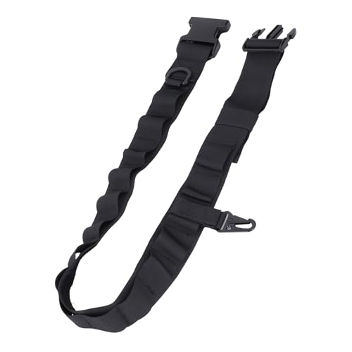 Outdoor Wasit Belt, Security Work Belt Nylon Lightweight Duty Belt with Adjustable Buckle for Patrolling Hiking (Black)