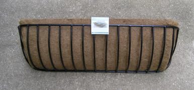 Garden Artisans 44 in Window Hayrack Planter with Molded Coco Liner - Black - Outdoor