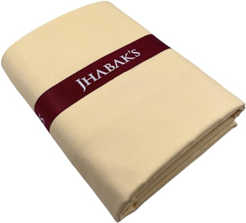 Image of JHABAK'S Unstitched Cotton Blend Solid Shirt & Trouser Fabric - 2.25 m Shirt Cloth - 1.20 m Pant Piece