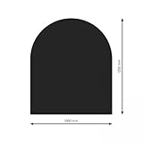 Materialstärke: 1,5 mm raik PU053-0B3-sw Raik Bodenplatte B3 Halbrund schwarz pulverbeschichtet 1200 x 1000 mm