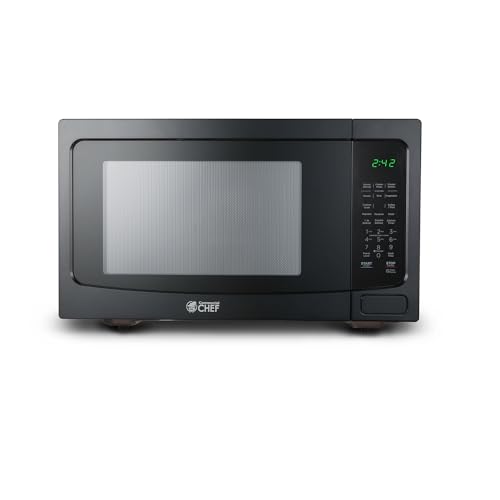 COMMERCIAL CHEF 1.6 Cubic Foot Microwave with 10 Power Levels, Small Microwave with Push Button Child Safety Lock, 1100 Watt Microwave with Digital Control Panels, Countertop Microwave & Timer, Black COMMERCIAL CHEF 1.6 Cubic Foot Microwave with 10 Power Levels, Small Microwave with Push Button Child Safety Lock, 1100 Watt Microwave with Digital Control Panels, Countertop Microwave & Timer, Black