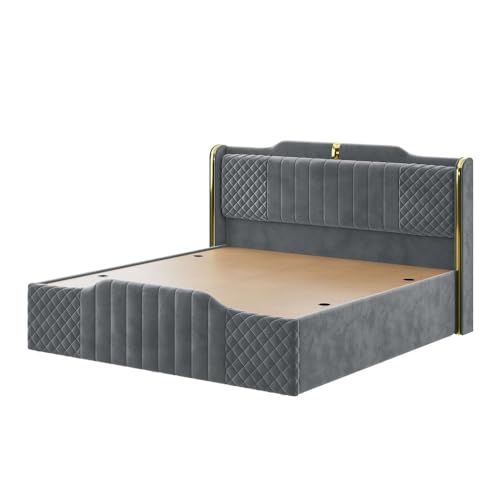 Image of Wakefit Velura King Size Storage Upholstered Bed