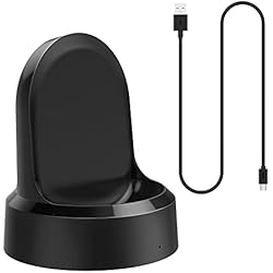 Cargador Reloj Samsung Gear Live Simpeak Cargador Compatible con Samsung Gear S3 Frontier/Classic, Cargador Inalambrico Compatible con Samsung Gear S3 Charger Soporte con Micro USB Cable Compatible con Samsung Gear SM-R770/R760/R765