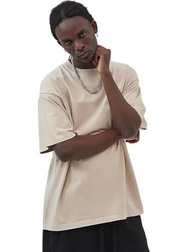 Aelfric Eden Mens Cotton T-Shirts Oversized Unisex Short Sleeves Wash Baggy Casual Tees Workout Solid Summer Tops3