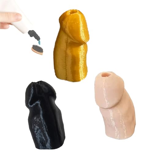 Funny Penis Toothpaste Dispenser, Funny Toothpaste Cap, Prank Toothpaste Caps Holder Gifts for Bathroom Humor, Fun Toothpaste Topper, Novelty Gag Gifts for Adults, Universal Bathroom Decor(Black Skin