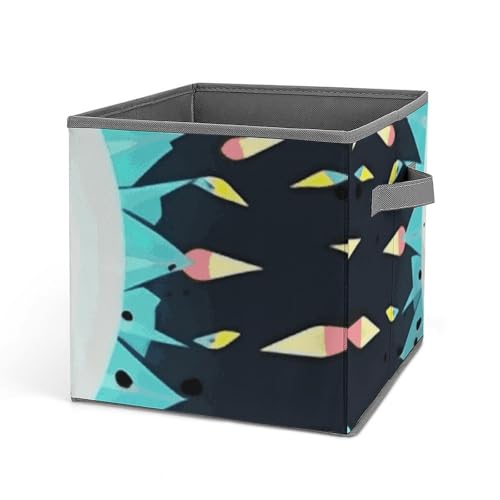 Bacs de rangement pliables de 27,6 cm avec double poignées pour vêtements