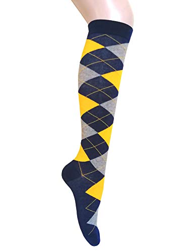 Image of Triple M Plus Elite Quality Soft Cotton Knee High Argyle /Houndstooth /plain Socks (regular size)