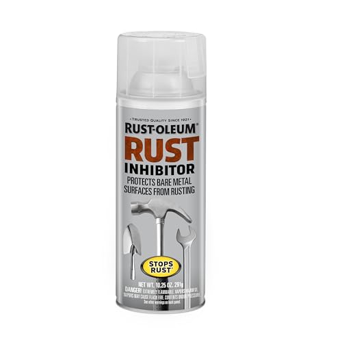 Rust-Oleum Stops Rust Corrosion Inhibitor Spray, Clear Anti‑Rust Coating for Metal, Long‑Lasting Moisture Barrier, Indoor/Outdoor Waterproof Protection for Tools, Automotive & Equipment, 10.25 oz
