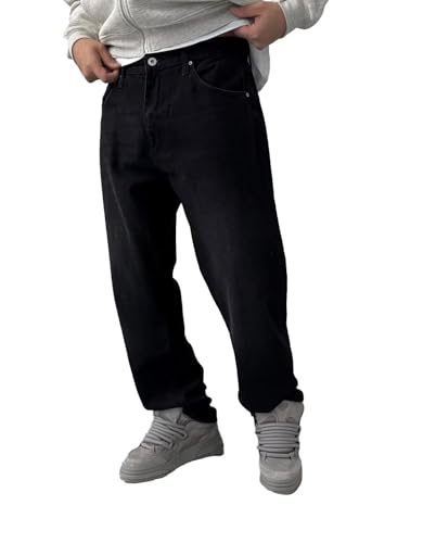 Men's Baggy Y2K Jeans, Vintage Loose Fit Wide Leg Denim, Hip Hop Skater Pants