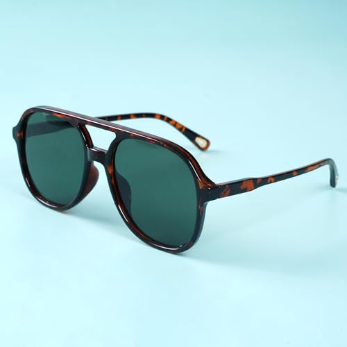 Polarized Sunglasses, Classic Trendy Vintage Square Aviators