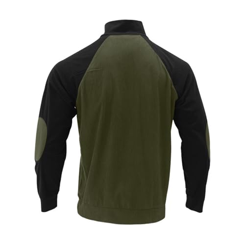 Muscularfit Sweatshirts for Men Zip Up Design Long Sleeve Corduroy Pullover Shirts Fall Winter Fashion Workout Sport Shirts